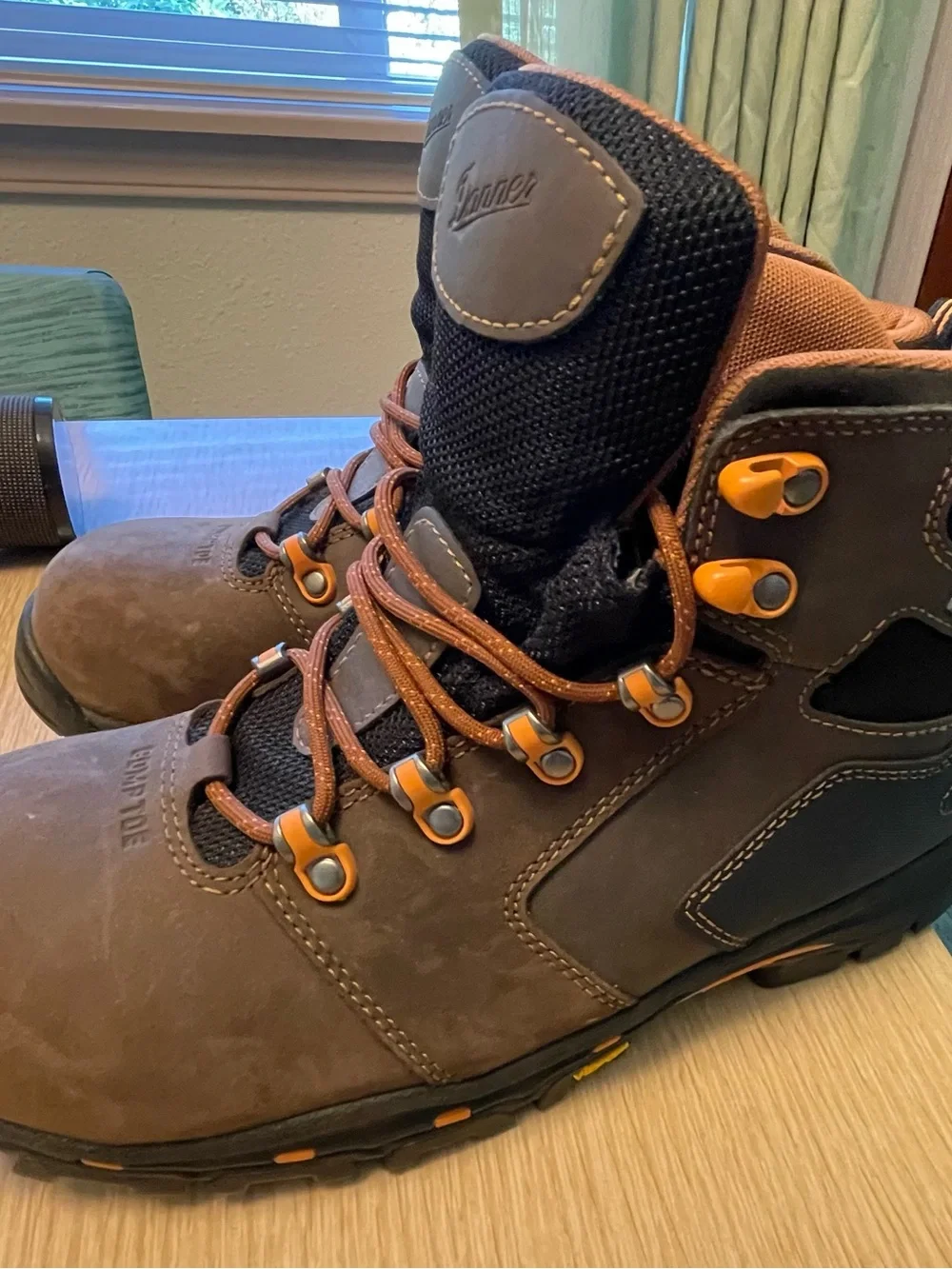 Danner Brown and Black Lace-Up Waterproof Hiking Boots